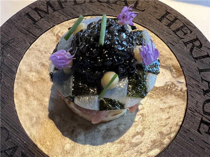 caviar side tartlet